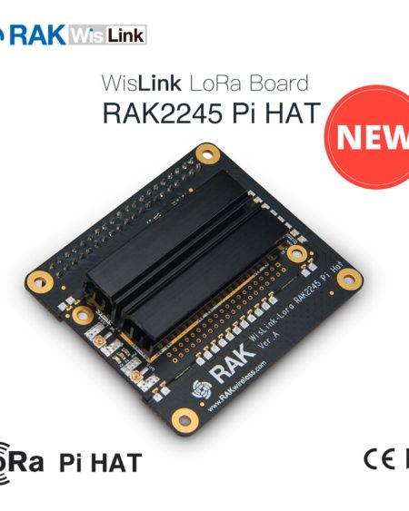 RAK2245 LoRawan Gateway Raspberry Pi HAT Support 8 Channels, UART Version 433MHz