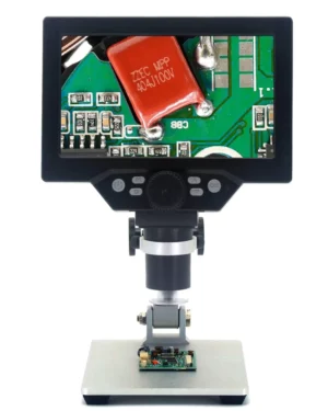 G1200 1200X Digital Microscope 7 Inch Large Color Screen Large Base LCD Display 12MP 1-1200X with Metal Stand